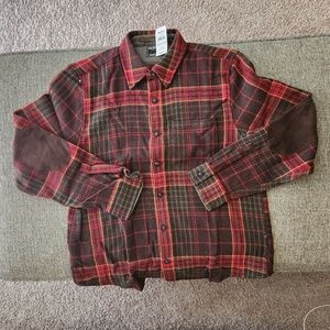 Todd Snyder Brown Red Glenplaid Wool Shirt Jacket